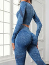 ZASUWA Female Denim Scrunch Bum Thumbhole Tracksuit