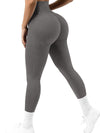 ZASUWA Female Seamless Ribbed Solid Color Quick-dry Leggings