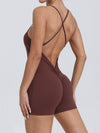 ZASUWA Female Cross Back Scrunch Bum Romper