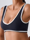 ZASUWA Female Backless Quick Dry Contrast Color Sports Bras