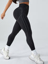 ZASUWA Female Contrast Color Stripes Elastic Tight Leggings