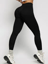 ZASUWA Female Solid Color Elastic Tight Ribbed Scrunch Bum Leggings