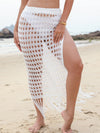 ZASUWA Female Sexy Fishnet Tassel Without Bikini Set Swimwear Cover Dress