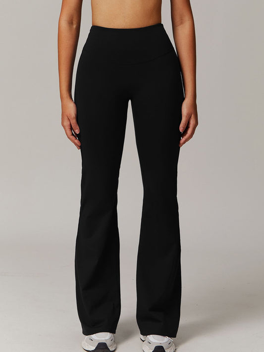 ZASUWA Female Solid Color Flare High-rise Leggings