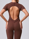 ZASUWA Female Heart Backless Jumpsuit
