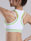 ZASUWA Female Contrast Color Ribbed Elastic Tight with Chest Pads Tank
