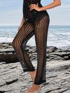 ZASUWA Female Fishnet Hollow Out Beach Pants Swimwear Cover-up Without Bikini Set