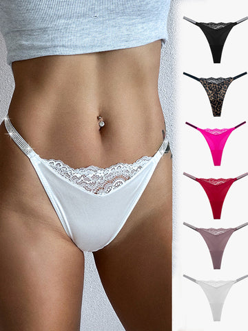 ZASUWA Female Glossy Diamond Lace Panties