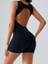 ZASUWA Female Hollow Out Scrunch Bum Backless Romper