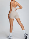ZASUWA Female Backless U Collar Quick Dry Nude Sensation Romper