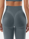 ZASUWA Female High-waisted Seamless Elastic Tight Quick Dry Hip-lift Leggings
