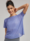 ZASUWA Female Solid Color Breathable Smock Without Bras Short Sleeves