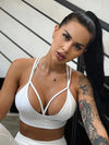 ❤ZASUWA Female Extra Sexy Push-Up "Juicy White" Cross Back Tracksuit