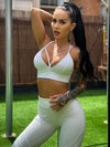 ❤ZASUWA Female Extra Sexy Push-Up "Juicy White" Cross Back Tracksuit