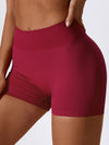 ZASUWA Female Quick-dry V-shaped Waist Scrunch Bum Spandex Gym Booty Shorts