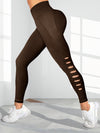 ZASUWA Female Hollow Out High-waisted Seamless Leggings