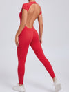ZASUWA Female Sexy Backless U Collar Jumpsuit