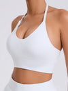 ZASUWA Female Deep U Collar Backless Sports Bras