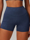 ZASUWA Female High-rise Hot Stamping Print Quick Dry Scrunch Bum Booty Shorts