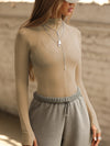 ZASUWA Female Sexy Sheer Mesh Not Including Inner Wear Long Sleeves