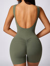 ZASUWA Female Hollow Out U Back High-Support Scrunch Bum Romper
