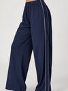 ZASUWA Female Casual Loose Contrast Color Stripe High-rise Pants