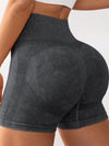 ZASUWA Female Frosting Denim Scrunch Bum Spandex Gym Booty Shorts