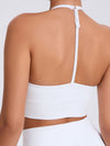 ZASUWA Female Deep U Collar Backless Sports Bras