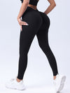 ZASUWA Female Sexy Deep V Back Scrunch Bum Leggings