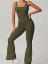 ZASUWA Female Sexy Cutout Pocket Flare Booty Cargo Jumpsuit