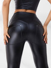 ❤ZASUWA Female PU High-rise Leggings