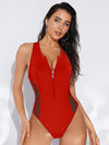 ZASUWA Female Zipper Net Super Charming Scrunch Bum One Piece