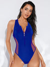 ZASUWA Female Zipper Net Super Charming Scrunch Bum One Piece