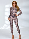 🖤ZASUWA Female Fashion Leopard Print Backless Jumpsuit