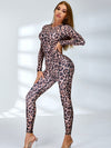 🖤ZASUWA Female Fashion Leopard Print Backless Jumpsuit