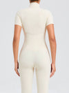 ZASUWA Female Zipper Stand Collar Jumpsuit