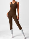 ZASUWA Female Zipper Hollow Out Jumpsuit