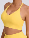 ZASUWA Female Deep U Collar Backless Sports Bras
