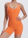 ZASUWA Female Backless U Collar Scrunch Bum Hip-lift Romper