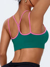 ZASUWA Female Cross Back Contrast Color Sports Bras