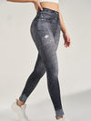 ZASUWA Female Denim Pocket Hip-lift Leggings
