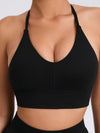 ZASUWA Female Deep U Collar Backless Sports Bras