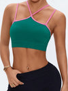 ZASUWA Female Cross Back Contrast Color Sports Bras