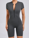ZASUWA Female Backless Scrunch Bum Zipper Romper
