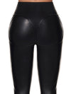 ❤ZASUWA Female PU Zipper Fly-eye Hip-lift Leggings