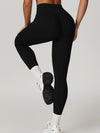 ZASUWA Female High-waisted Hip-lift Quick Dry Elastic Tight Scrunch Bum Leggings