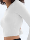 ZASUWA Female Sexy with Chest Pads Hollow Out Thumbholes Long Sleeves