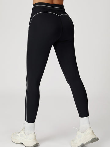 ZASUWA Female Contrast Color Stripes Booty Leggings