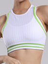 ZASUWA Female Contrast Color Ribbed Elastic Tight with Chest Pads Tank
