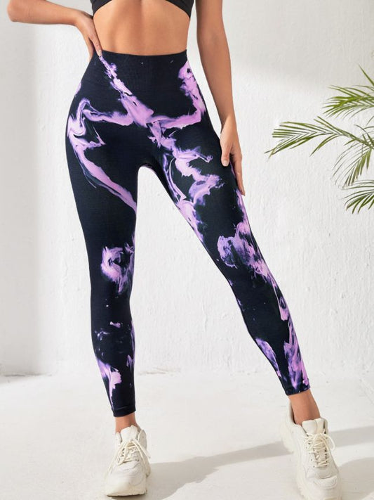 ZASUWA Female Push Up Design Colorful Hot Tie-dye Quick Dry Leggings
